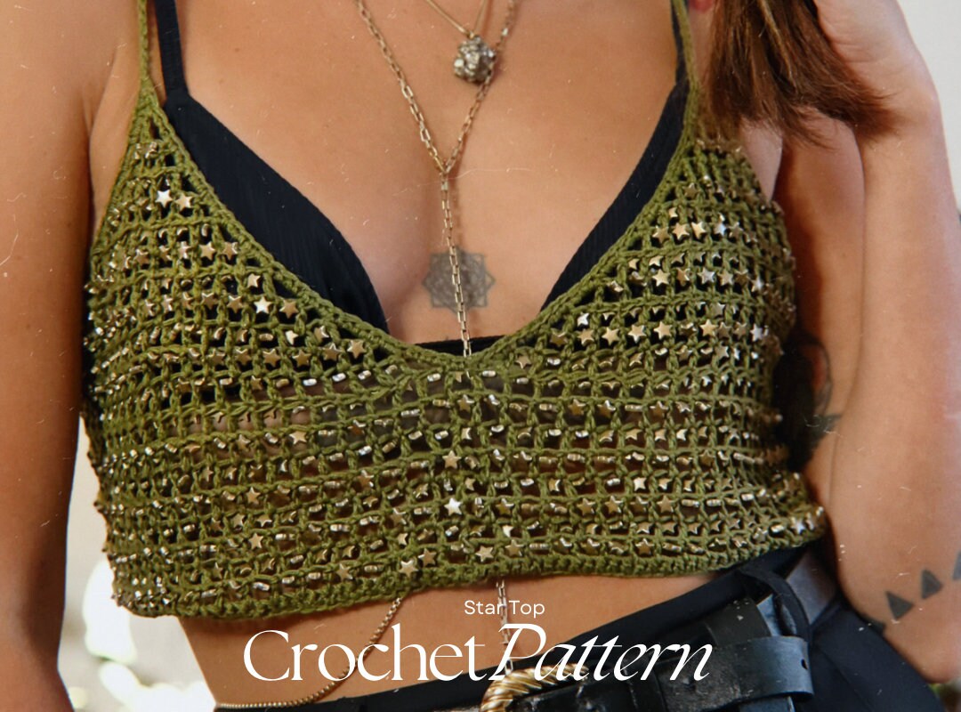 gold crochet top