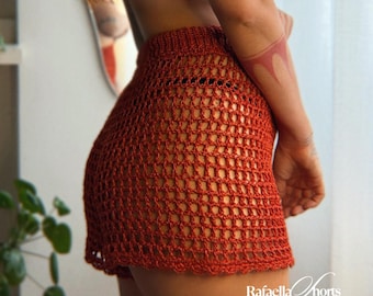 Mesh High-Waisted Shorts – Rafaella Shorts - Crochet Pattern (Beginner Friendly)