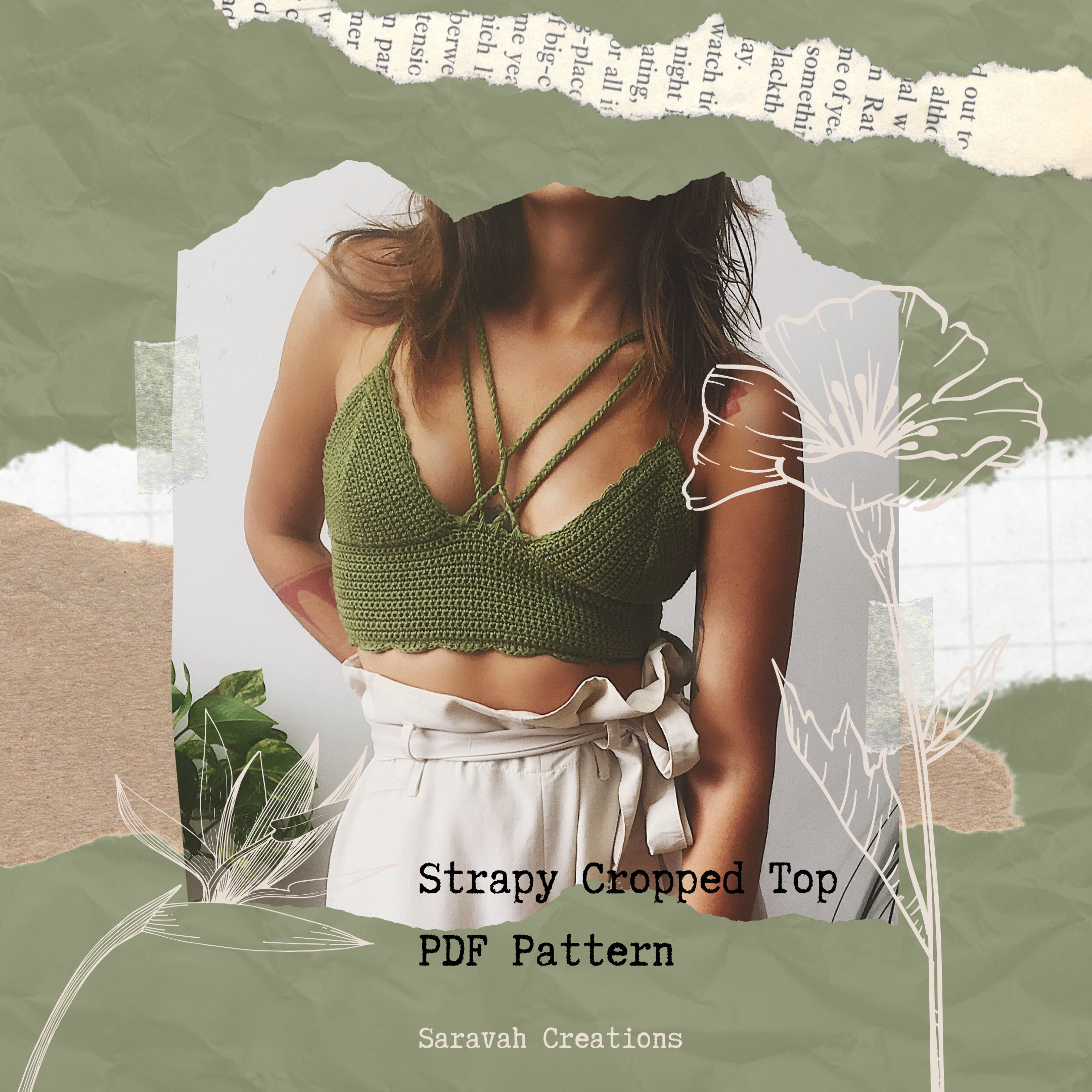 Crossed Bralette Crochet Pattern