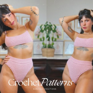 Blush Bikini Set Crochet Pattern – All Sizes PDF Swimwear
