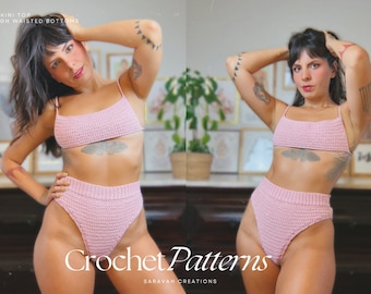 Blush Bikini Set Crochet Pattern – All Sizes PDF Swimwear