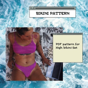 crochet bikini patterns//Sizes XS S M L // 5 Patterns image 3