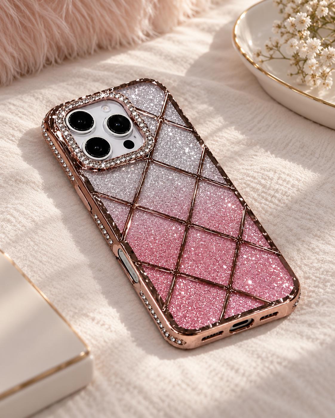 iPhone 15 Case Pink Glitter - Etsy