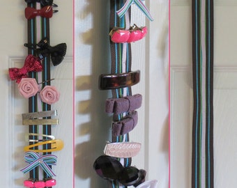 Hanging Barrette Organizer with Elastic