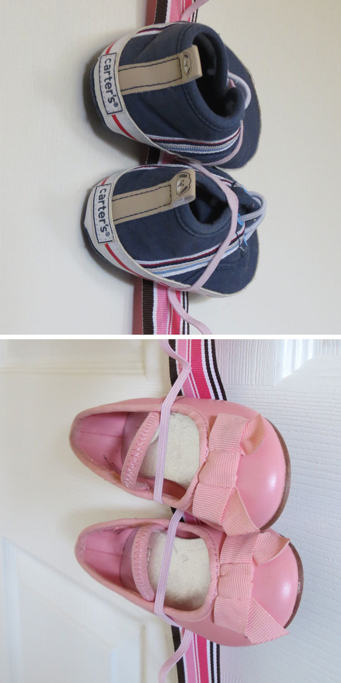 Hanging Baby Shoe Organizer With Elastic Store 9 Pairs of Etsy