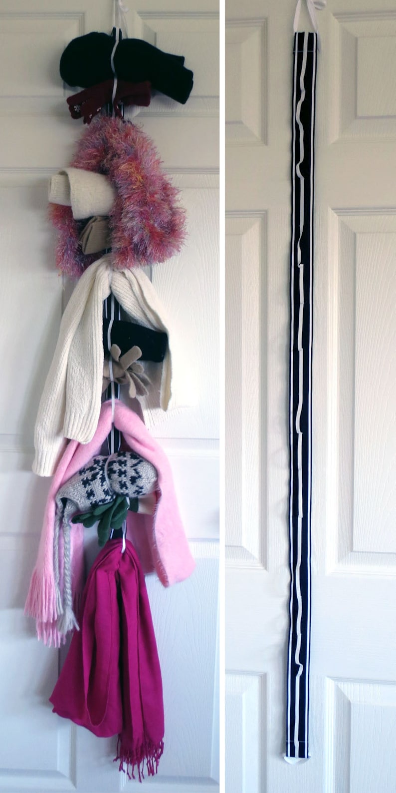 Hanging Winter Organizer With Elastic Store 4 Sets of Hats Etsy