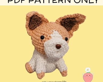 パピヨン犬のあみぐるみかぎ針編みパターン - Etsy 日本