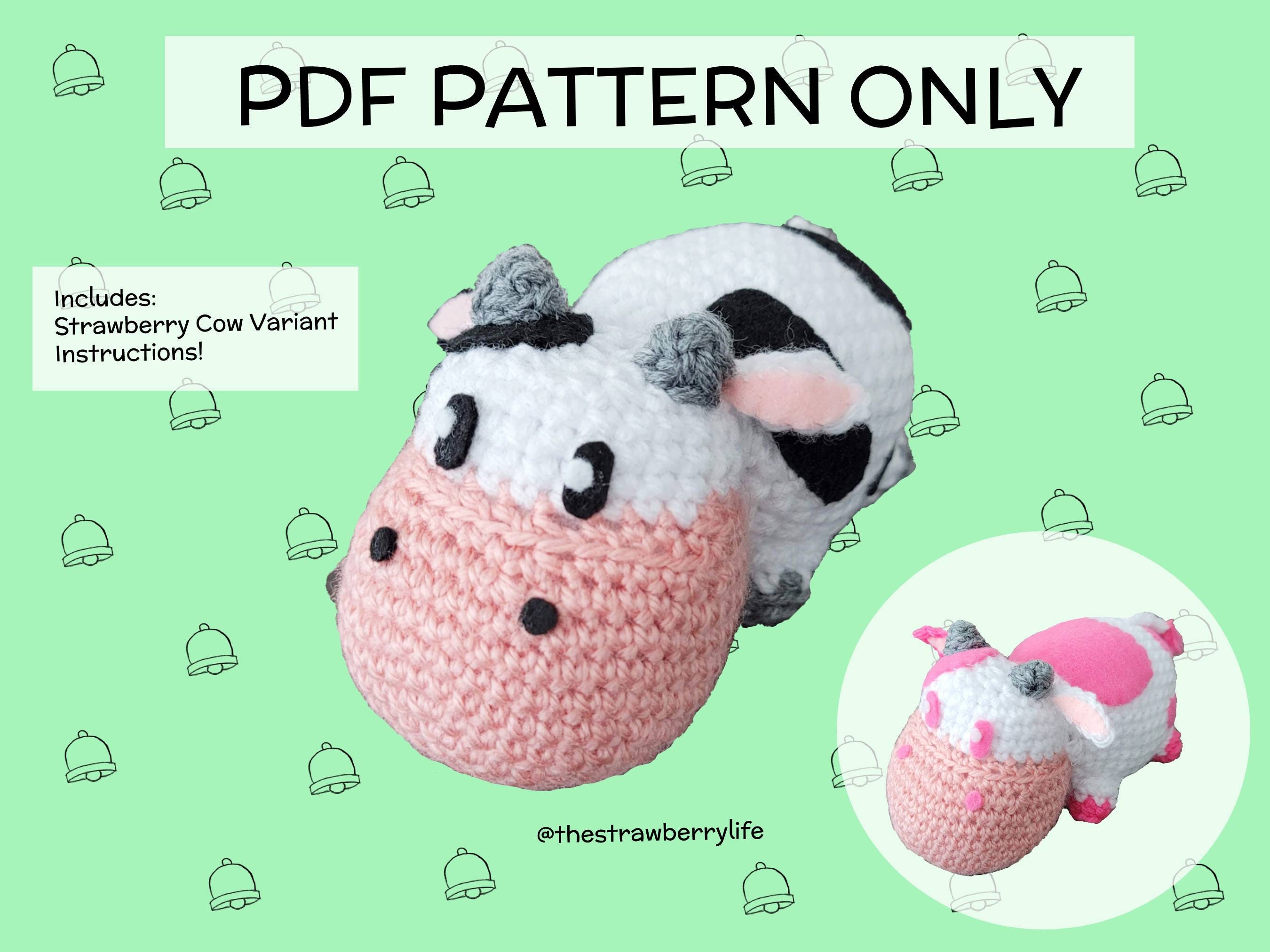 Cute Bubble Bath Cow Crochet Kit Super Soft Crochet Cow 