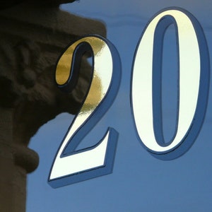 2 x Gold Transom or Fanlight House Numbers