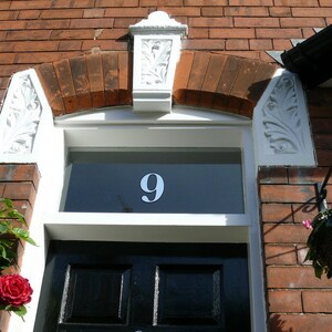 2 X Silver Transom or Fanlight House Numbers 2 Numbers - Etsy