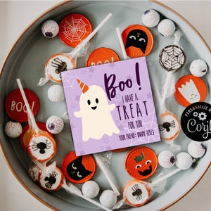 Halloween Gift Tags • Halloween Party Favors Label • Spooky Halloween Kids School Tag • Editable Printable Download Digital