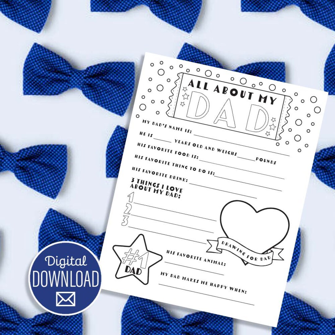 Father #39 s Day Printable Fathers Day Questionaire for Kids All About Dad Father #39 s Day Printable Fathers Day Questionaire for Kids All About Dad