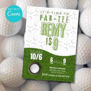 Kids Golf Invitation • Golfing Birthday Party Invite • Sports Digital Invite • INSTANT DOWNLOAD