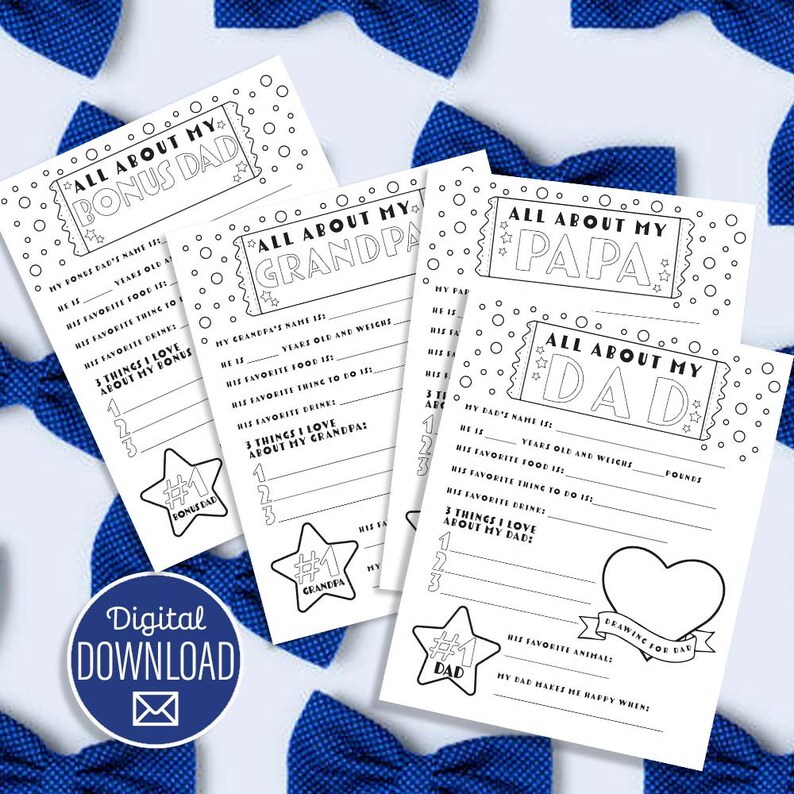 Father #39 s Day Printable Fathers Day Questionaire for Kids All About Dad Father #39 s Day Printable Fathers Day Questionaire for Kids All About Dad