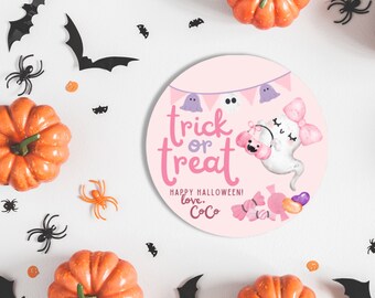 Printable Halloween Gift Tag • Boo Bag Card • Cute Trick or Treat Tags • Spooky Treat Bag Tag
