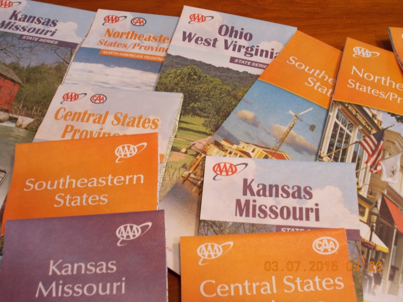 Paper Road Maps Etsy