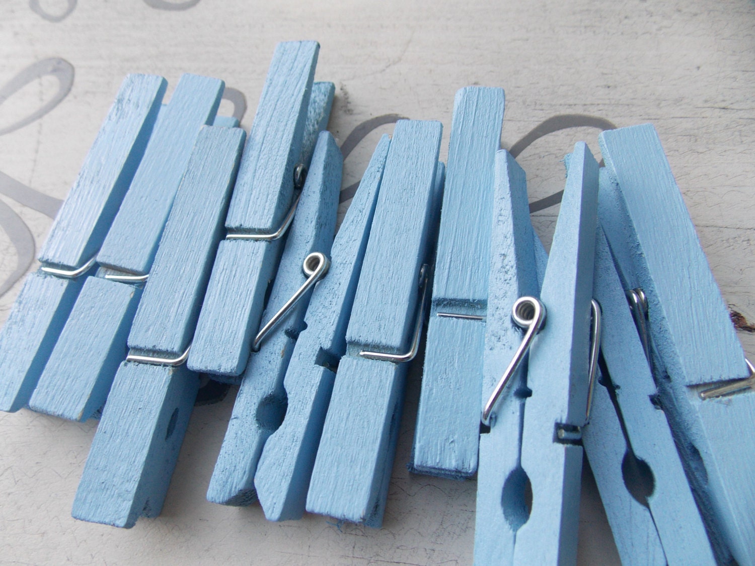 Peekaboo baby blue clothespins Etsy