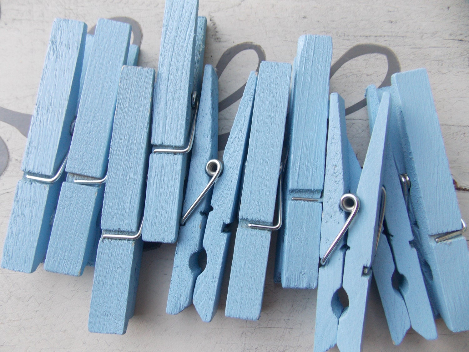 Peekaboo baby blue clothespins Etsy