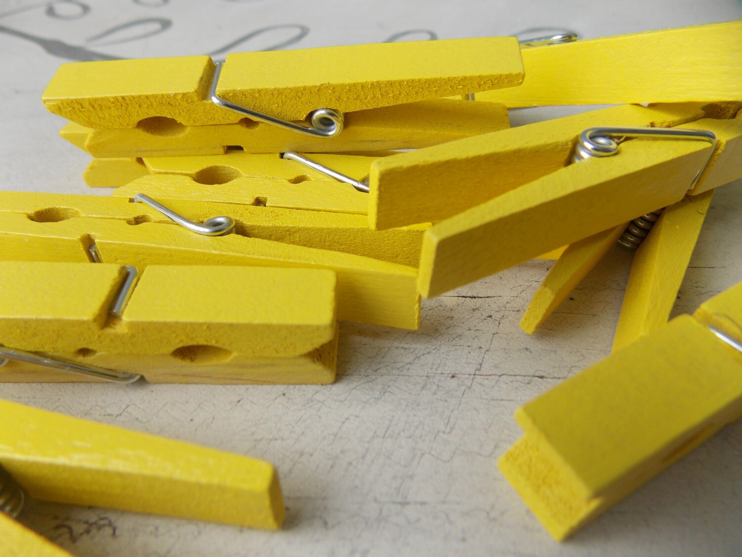 Yellow Sunshine Clothespins Etsy