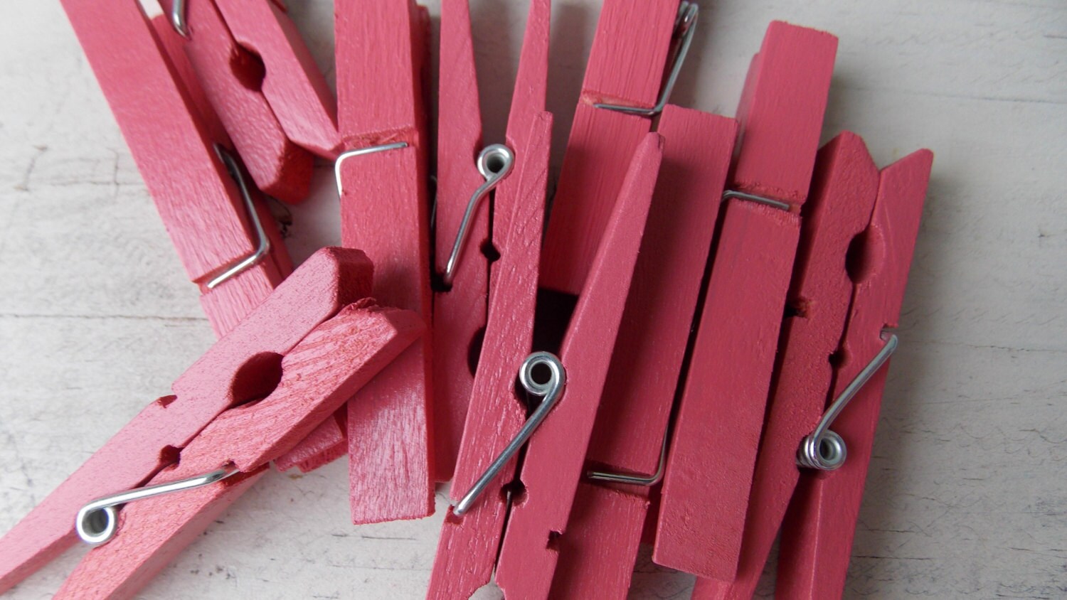 Watermelon Pink Clothespins Etsy