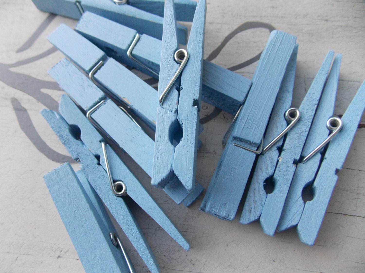 Peekaboo baby blue clothespins Etsy