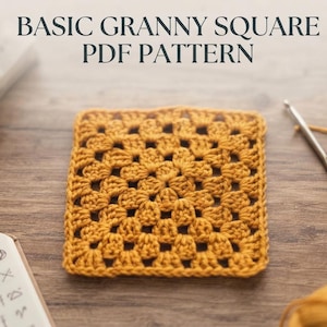 Easy Crochet Granny Square Blanket Pattern, Beginner Crochet Motif , Granny Square Pattern, PDF Instruction,crochet mesh top patteren