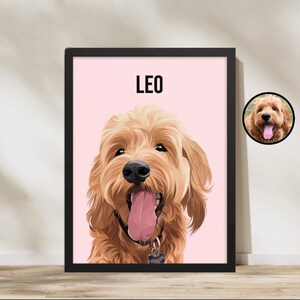 Custom PET Portraits in Watercolor. Dogs Miniature Paintings, Pet Painting, Dogs Painting, Dog Portrait from Photo, Ivystable