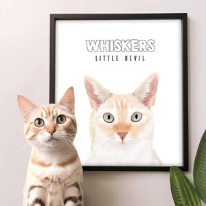 Custom CAT Portraits in Watercolor. Cats Miniature Paintings, Pet Painting, Cats Painting, Dog Portrait from Photo, Ivystable