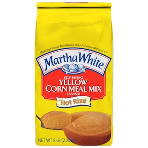Martha White zelfrijzende gele maïsmeelmix met Hot Rize, zakken van 2,25 kg, verpakking van 2 stuks, mix voor zuidelijk maïsbrood
