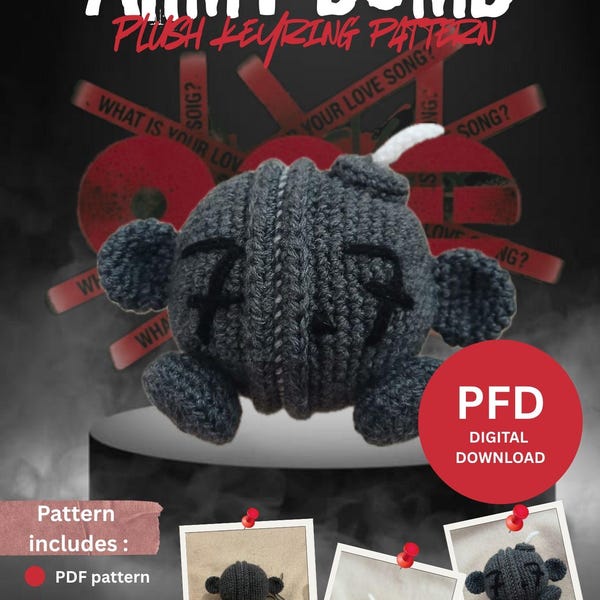 Bts Arirang Bomb Plush Keyring Crochet Pattern, Kpop Amigurumi PDF Pattern, Digital Download