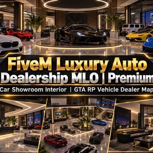 FiveM Luxury Auto Dealership MLO Showroom Interior GTA RP Map