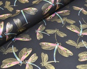 Decorative Gift Wrap, Gold Foil - Dragonflies