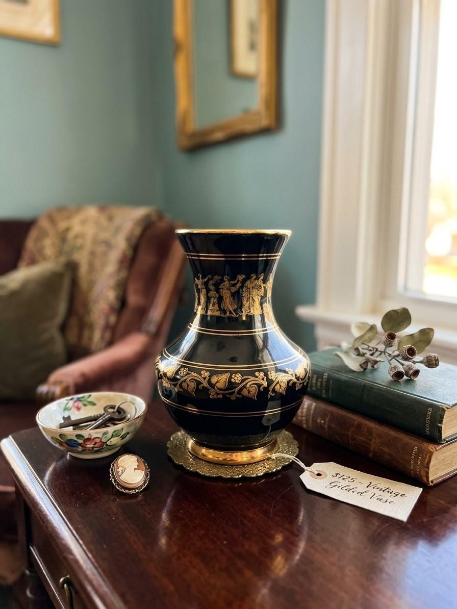 Greek 24k Gold Vase - Etsy