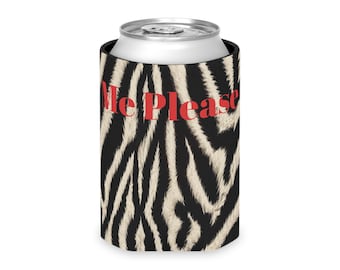 Porte-canette isotherme à motif zèbre Me Please | Koozie isotherme