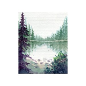 Carte postale - Calm Waters de Jen Unger 5,5 pouces sur 4,25 pouces, numérotée et signée, (SKU-POSTC-0017)