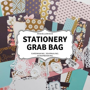 Sac de papeterie pour la fabrication de cartes, la création de journaux indésirables, les techniques mixtes, le scrapbooking ou d'autres projets créatifs (SKU-SCRP-0001)