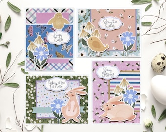 Easter 2022 Card Kit Everything you need to create 4 cards, 7 different sentiments to choose from.