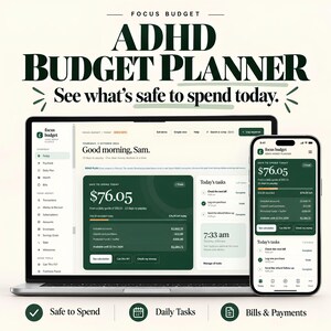Budgetplaner-App für Menschen mit ADHS: Sicher ausgeben, Gehaltsbudget, Rechnungs- und Ausgabenverfolgung, Schulden- und Sparverwaltung, kein Abo, offline nutzbar