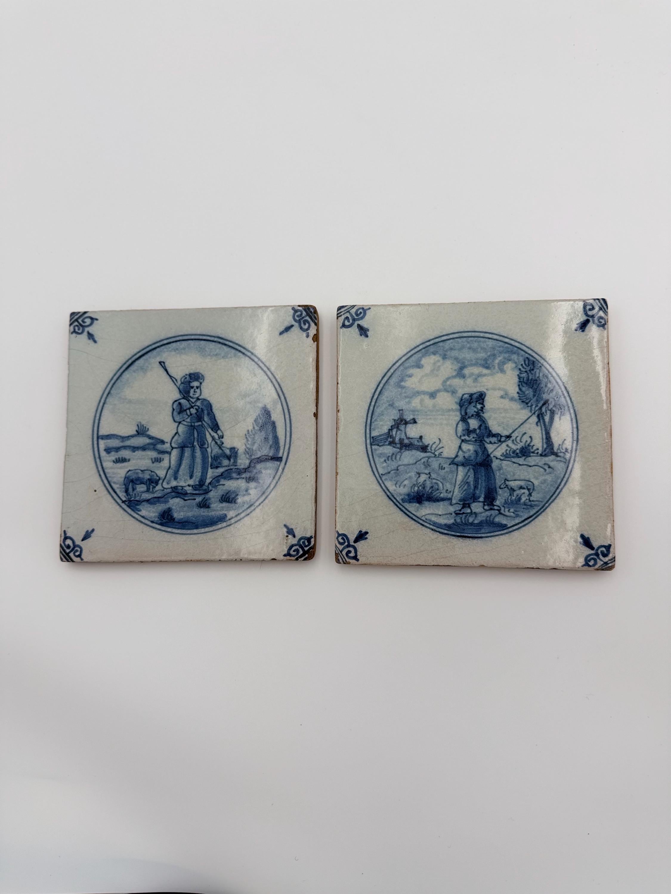 Antique Dutch Delft Tiles Set - Etsy