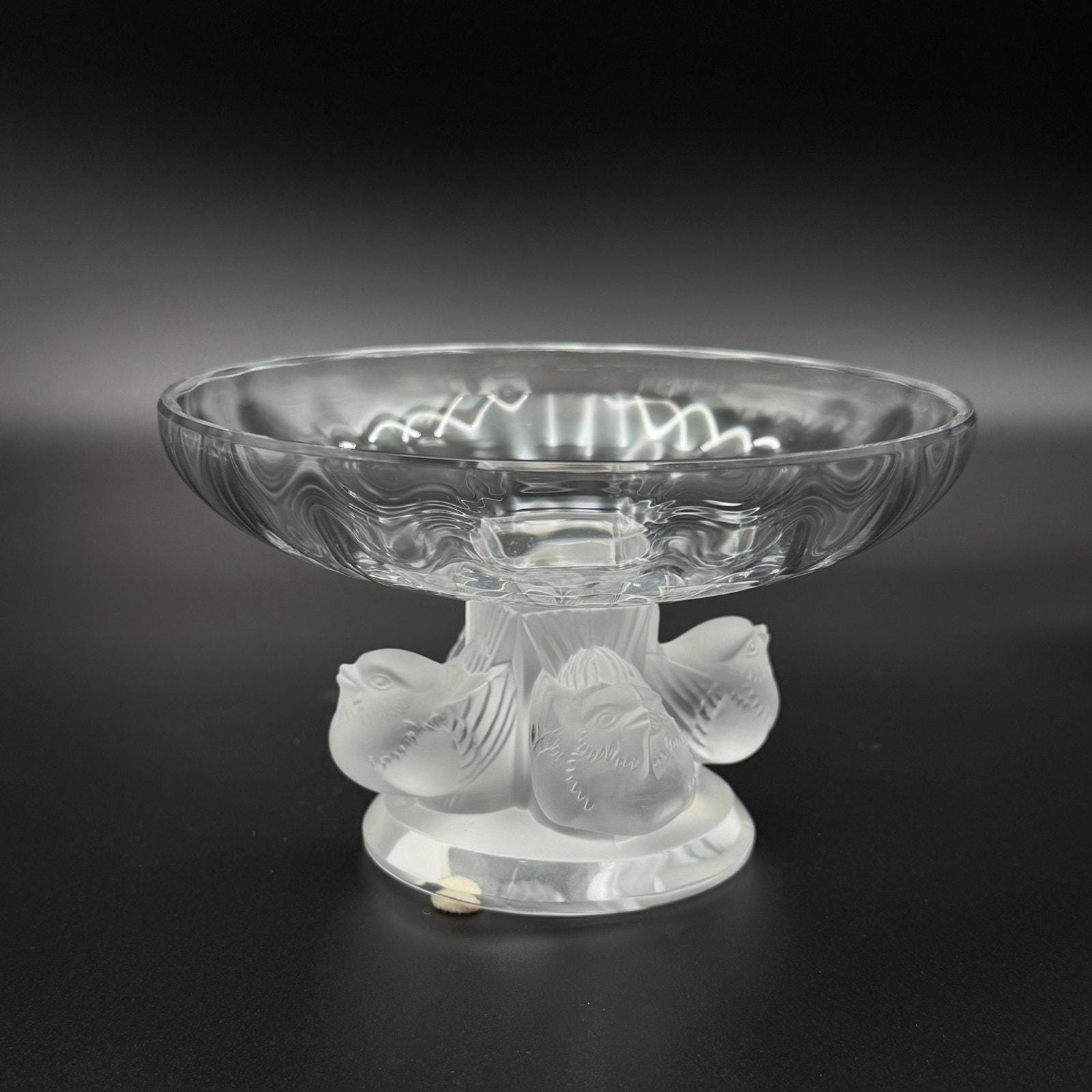 希少‼️Lalique クリスタル皿 女性の顔 鳥 Lalique Crystal Bird - Etsy