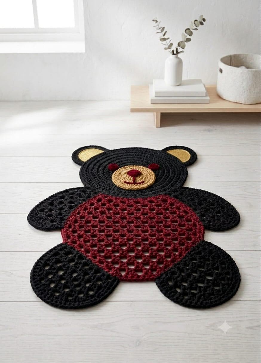 Teddy Bear Floor Mat - Etsy