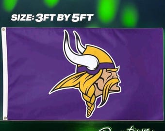 Minnesota Vikings Retro Offical Team Flag 3ft by 5ft