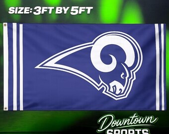 Los Angeles Rams Retro Offical Team Flag 3ft by 5ft