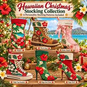 Hawaiian Christmas Stocking Pattern Bundle