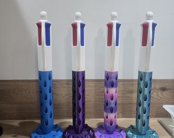 Support presentoir stylo 4 couleurs geant