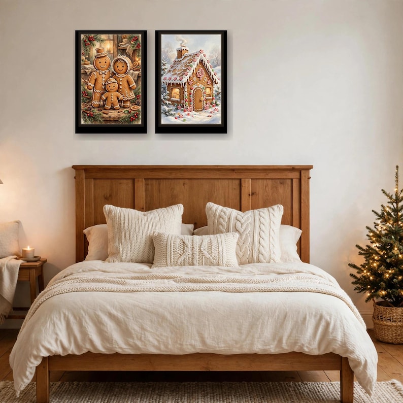 Gingerbread Christmas Gallery Wall Set of 12 Designs, 60 Printable ...