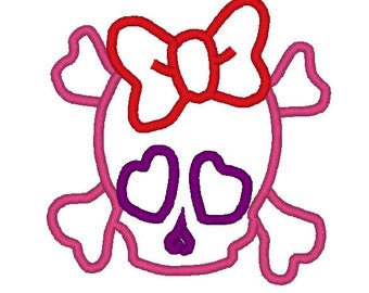 Girl Skull Embroidery File