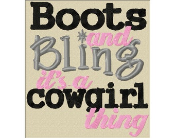 Boots and Bling Embroidery File
