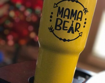 Mama Bear Vinyl Decal, Yeti Decal