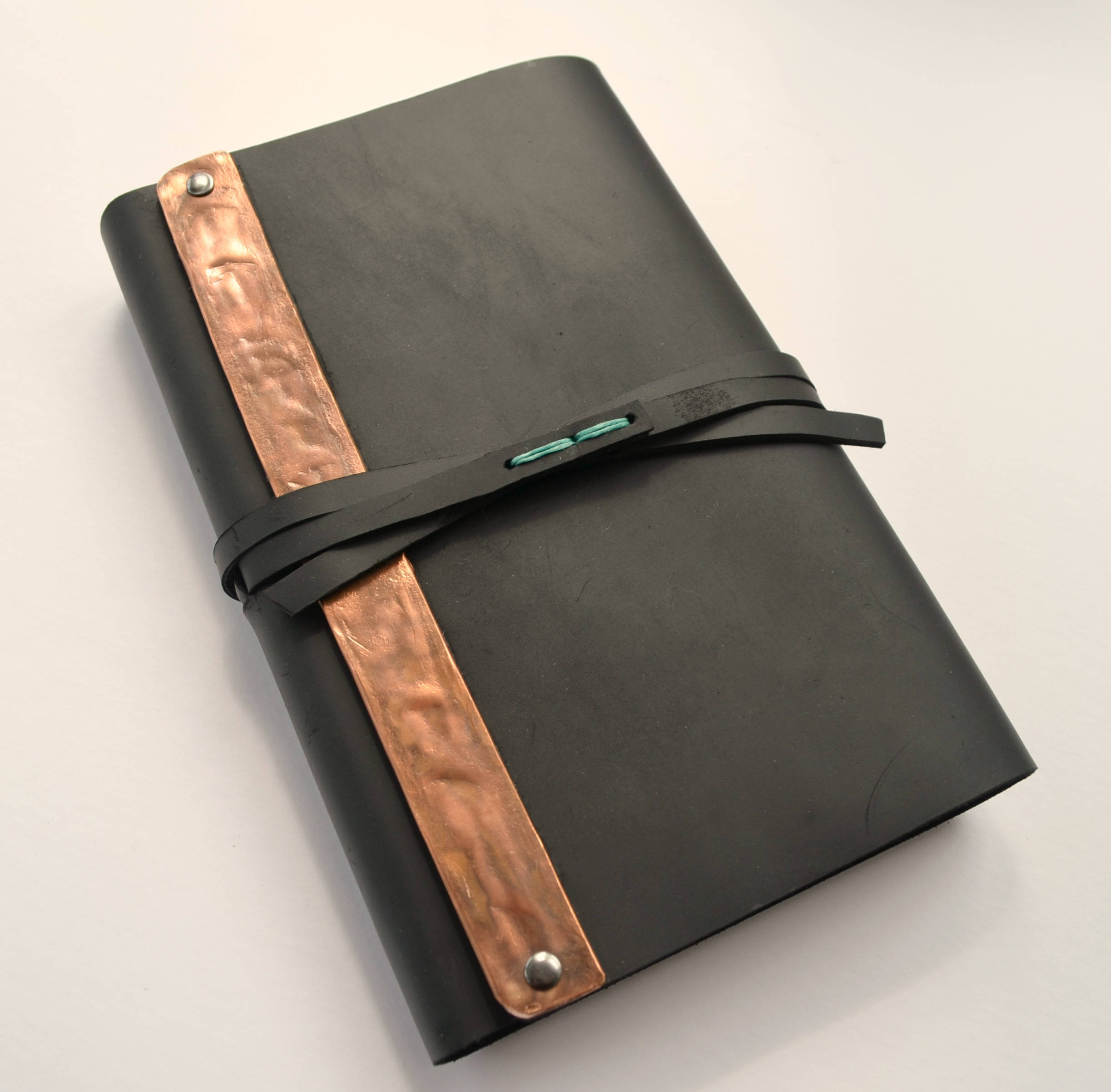 Personalized Leather Bound Journal Black Leather Ledger Custom Etsy